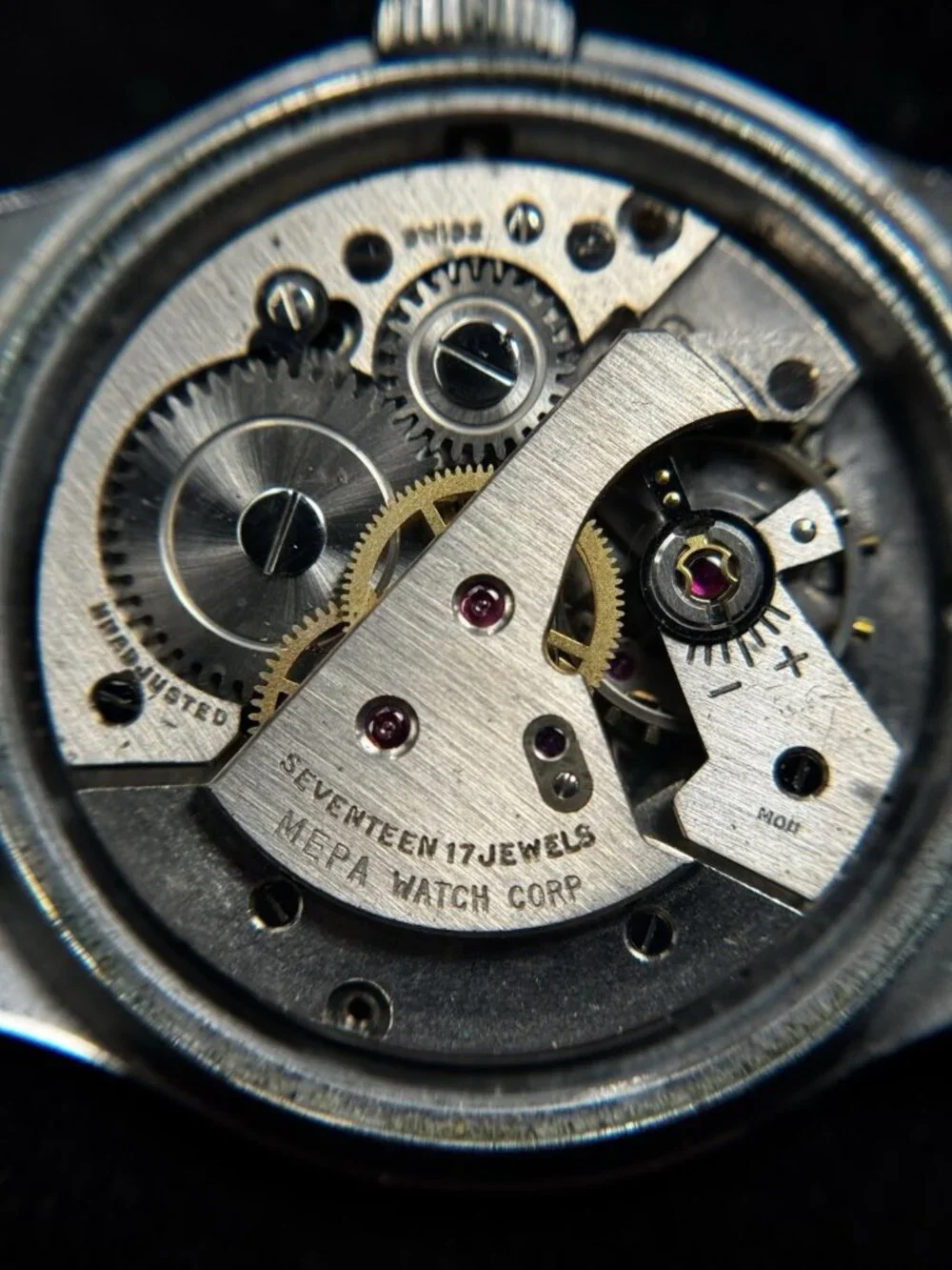 MEPA 17 Jewel Incabloc Swiss Manual Wind Mens Watch MOU Mechanical